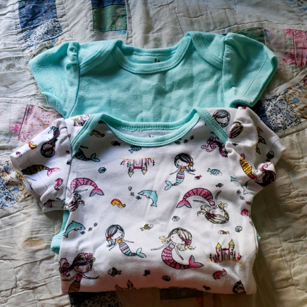 3M Mini B. Blue Onesies